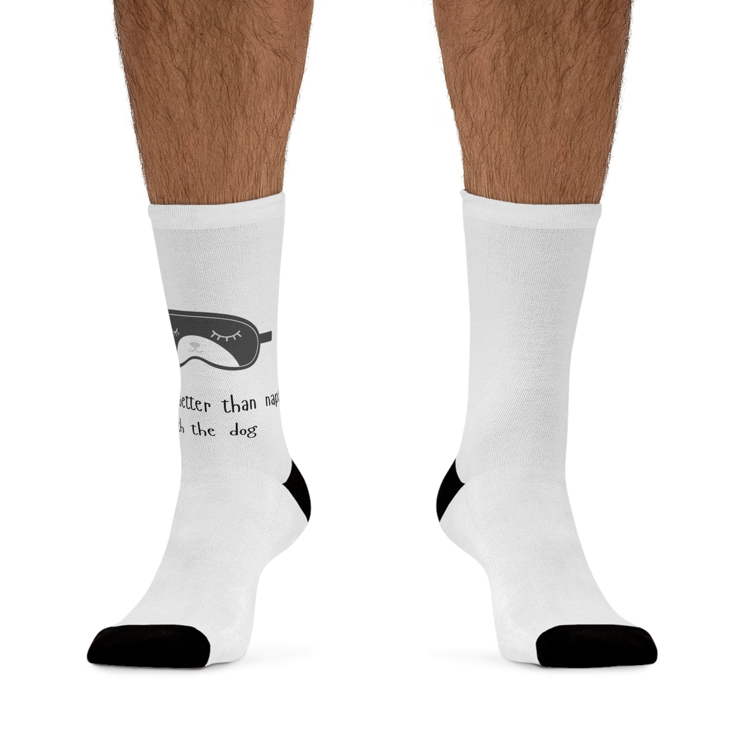 Funny Dog Lover Socks - Recycled Poly Crew Socks with Cute Pet Quotes