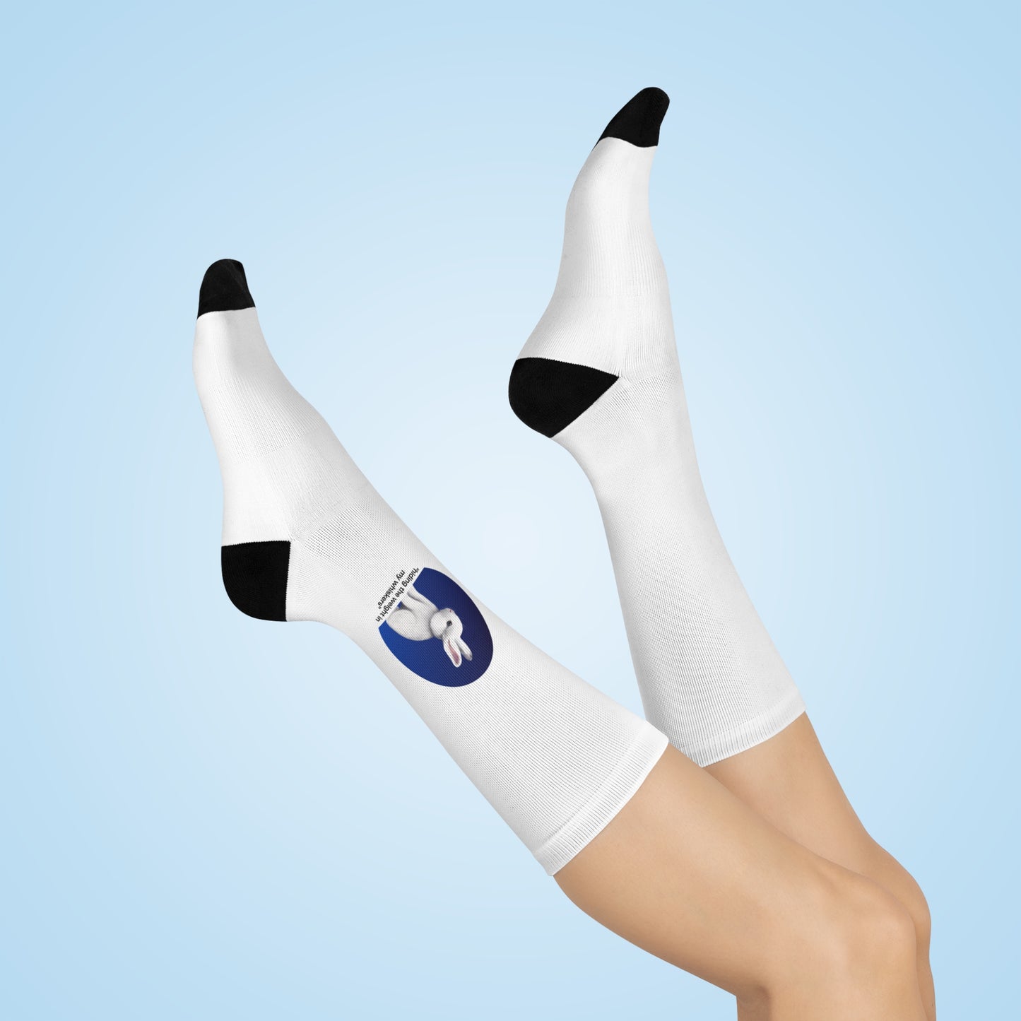 Cute Rabbit Cushioned Crew Socks - Perfect Gift for Animal Lovers
