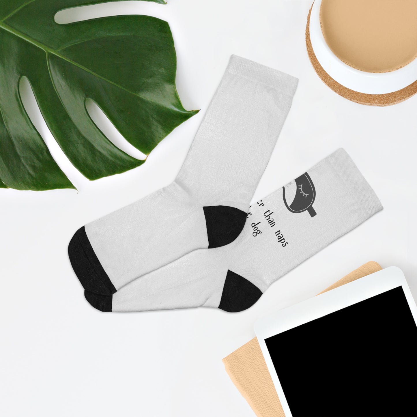 Funny Dog Lover Socks - Recycled Poly Crew Socks with Cute Pet Quotes