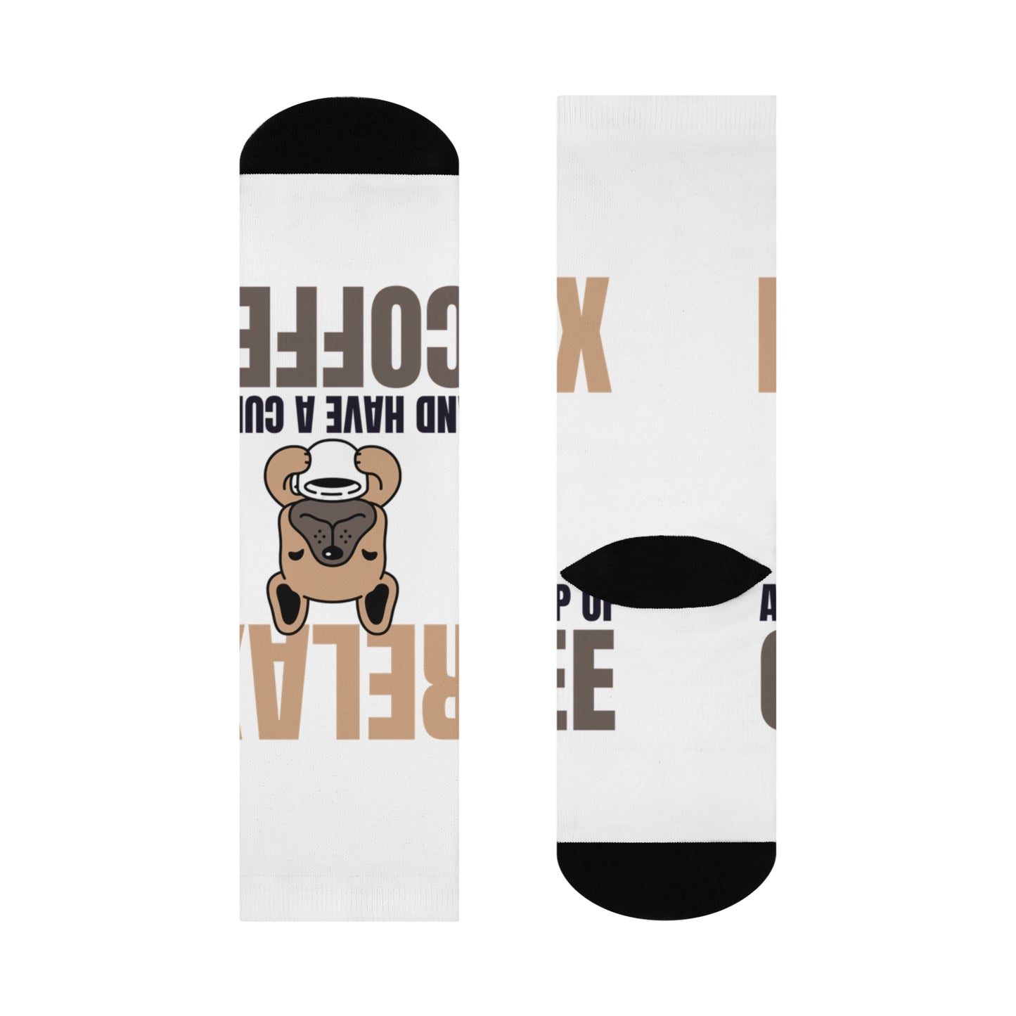 Coffee Lover's Cushioned Crew Socks - Relax and Enjoy