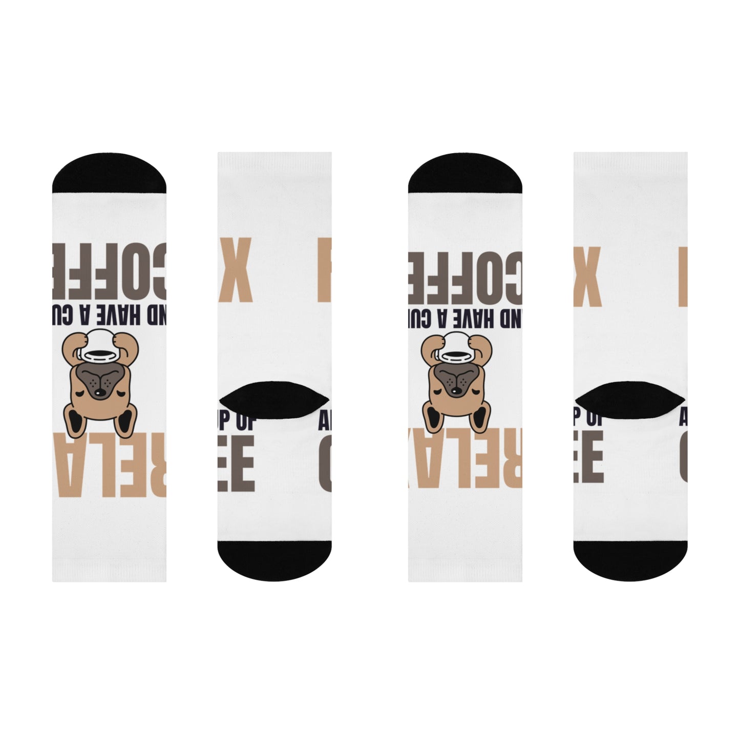 Coffee Lover's Cushioned Crew Socks - Relax and Enjoy