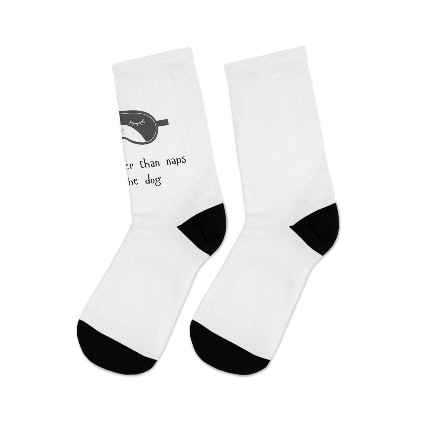 Funny Dog Lover Socks - Recycled Poly Crew Socks with Cute Pet Quotes