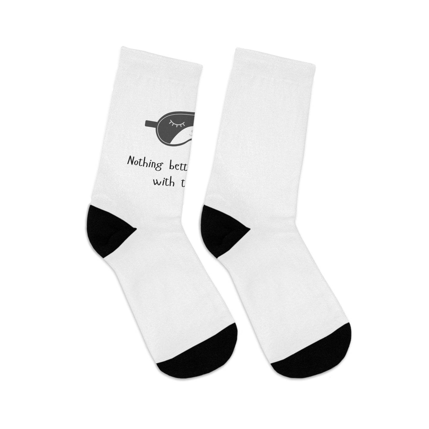 Funny Dog Lover Socks - Recycled Poly Crew Socks with Cute Pet Quotes