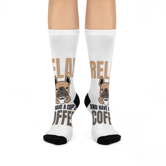 Coffee Lover's Cushioned Crew Socks - Relax and Enjoy