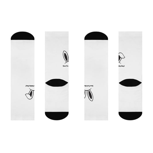 Funny Bunny Cushioned Crew Socks - Perfect for Easter and Everyday Comfort