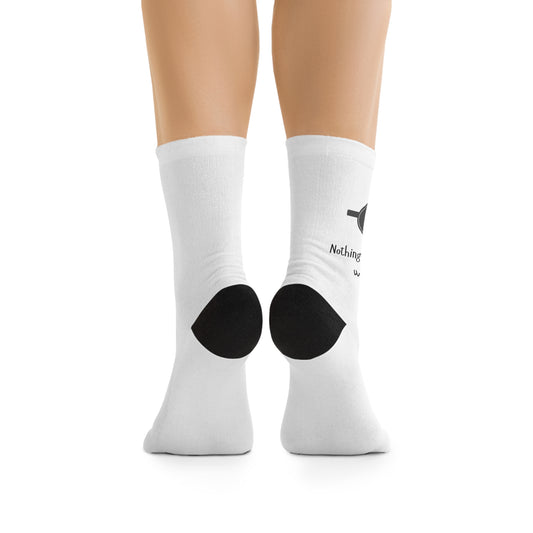 Funny Dog Lover Socks - Recycled Poly Crew Socks with Cute Pet Quotes