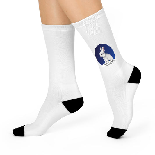 Cute Rabbit Cushioned Crew Socks - Perfect Gift for Animal Lovers