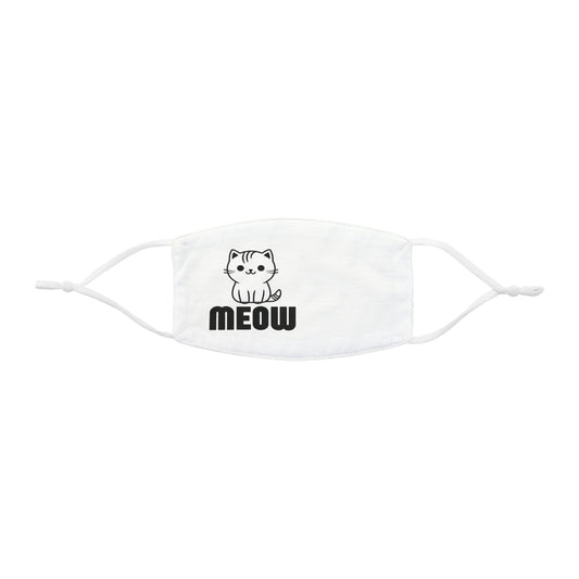 Cute Cat 'Meow' Snug-Fit Polyester Face Mask