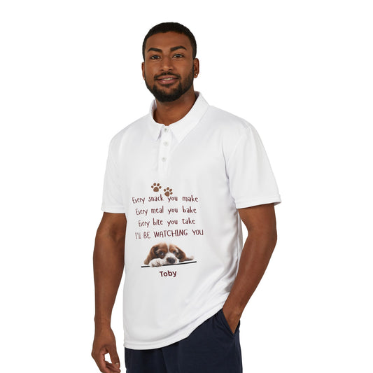 Dog Lover's Unisex Polo Shirt - 'I'll Be Watching You'