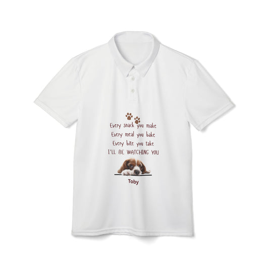 Dog Lover's Unisex Polo Shirt - 'I'll Be Watching You'